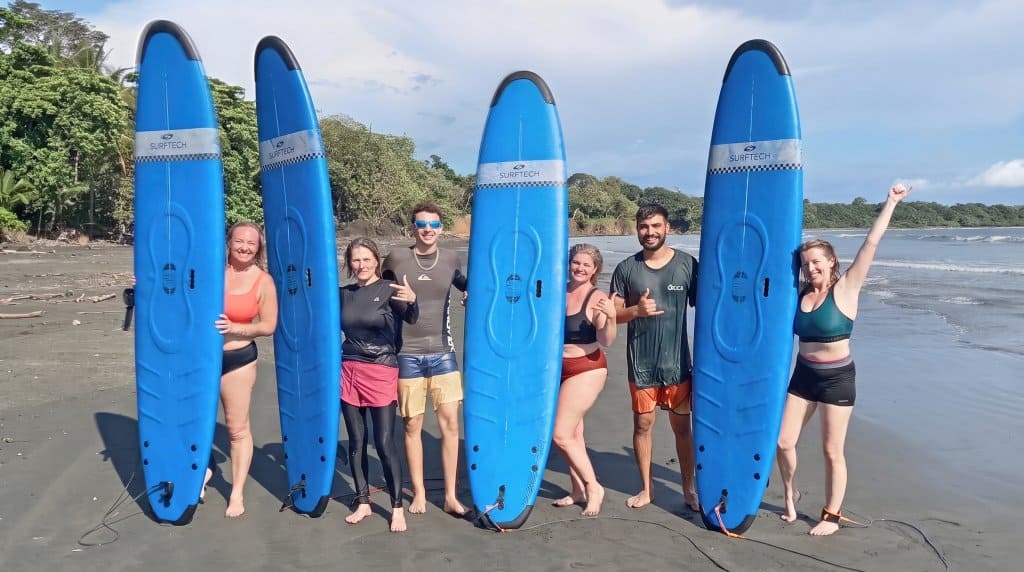 Surf lessons on Playa Estero in Santa Catalina, Panama